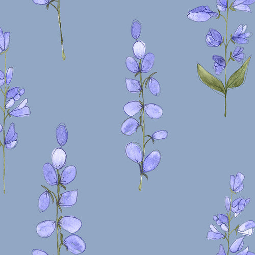 Voyage Maison Helaine 1.4m Wide Width Wallpaper in Bluebell