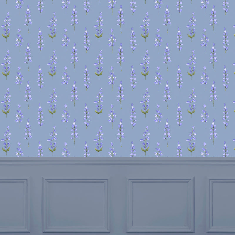 Voyage Maison Helaine 1.4m Wide Width Wallpaper in Bluebell