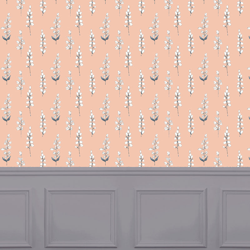 Voyage Maison Helaine 1.4m Wide Width Wallpaper in Coral