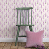 Voyage Maison Helaine 1.4m Wide Width Wallpaper in Fuchsia/Ecru