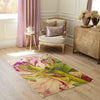 Floral Pink Rugs - Heligan Printed Rug Fuchsia Marie Burke