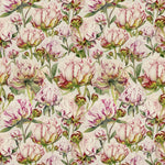 Voyage Maison Heligan Printed Cotton Fabric in Fuchsia/Natural