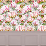 Marie Burke Heligan 1.4m Wide Width Wallpaper in Fuchsia