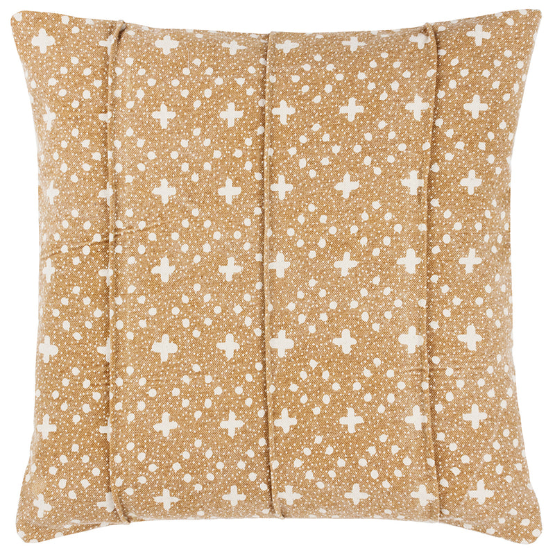 Yard Helm Organic Look Cotton Cushion Cover in Yolk