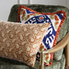 Henderson Embroidered Cotton Cushion Amber/Cerulean