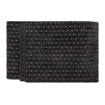 Plain Black Bedding - Henley Pin-cord Bedspread Black Paoletti