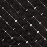 Plain Black Bedding - Henley Pin-cord Bedspread Black Paoletti
