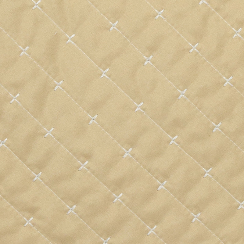Plain Cream Bedding - Henley Pin-cord Bedspread Champagne Paoletti