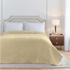 Plain Cream Bedding - Henley Pin-cord Bedspread Champagne Paoletti