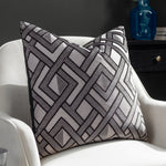 Paoletti Henley Cushion Cover in Grey/Black