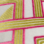 Paoletti Henley Cushion Cover in Lime/Pink