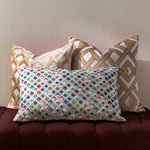 Paoletti Henley Cushion Cover in Lime/Pink