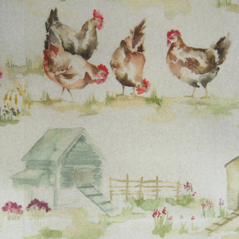 Henny Penny Printed Fabric Sample Swatch Linen