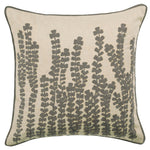 Floral Grey Cushions - Herb Embroidered Cushion Cover Steel Additions