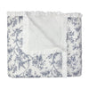 Hermione Ruffled Cotton Bedspread Ivory/Blue
