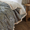 Floral Green Bedding - Hermione Ruffled Cotton Bedspread Moss Wylder