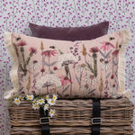 Floral Pink Cushions - Hermione Printed Cushion Cover Blush Voyage Maison