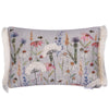 Floral Grey Cushions - Hermione Printed Cushion Cover Silver Voyage Maison