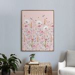 Floral Pink Wall Art - Hermione  Framed Canvas Blush Voyage Maison