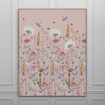 Floral Pink Wall Art - Hermione  Framed Canvas Blush Voyage Maison