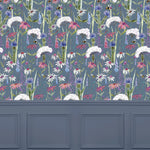 Voyage Maison Hermione 1.4m Wide Width Wallpaper in Indigo