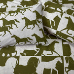 Animal Green Bedding - Herve Reversible Duvet Cover Set Olive furn.