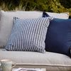 Striped Blue Cushions - Hessle Stripe Outdoor Cushion Cover Navy Yard