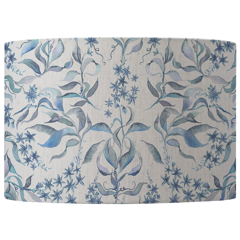 Floral Blue Lighting - Hettie Eva Printed Lamp Shade Delft Blue Voyage Maison