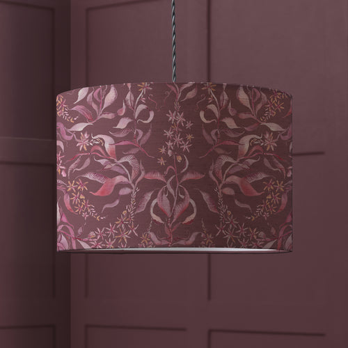 Floral Pink Lighting - Hettie Eva Printed Lamp Shade Ruby Voyage Maison