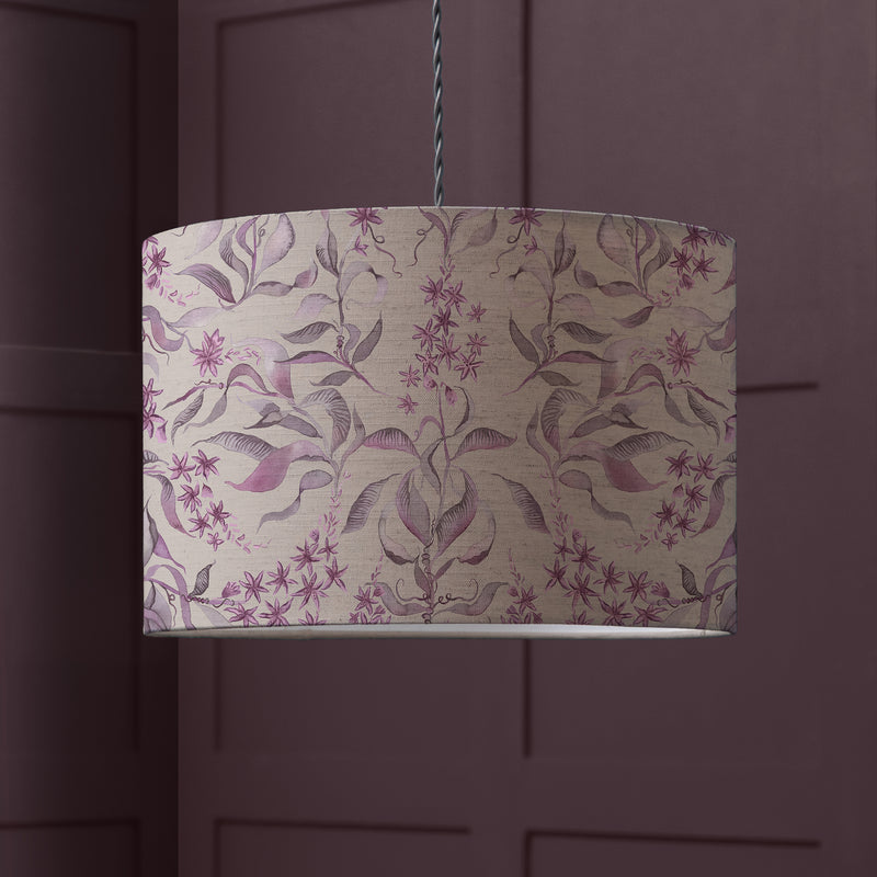 Floral Purple Lighting - Hettie Eva Printed Lamp Shade Hyancinth Voyage Maison