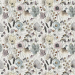 Voyage Maison Hibbertia Printed Cotton Fabric in Haze/Cream