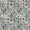 Voyage Maison Hibbertia Printed Cotton Fabric in Haze/Sage