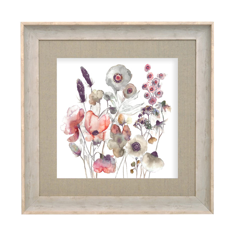 Voyage Maison Hibbertia Framed Print in Birch/Boysenberry