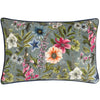 Floral Blue Cushions - Hidcote Manor Alma Floral Cushion Cover Petrol Wylder