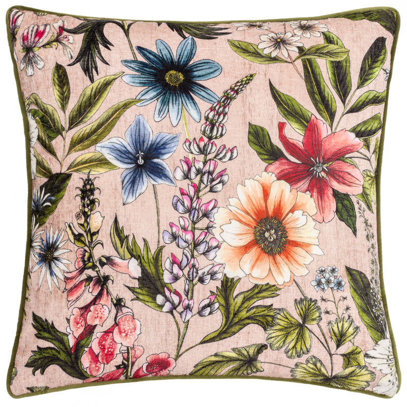 Floral Pink Cushions - Hidcote Manor Alma Floral Cushion Cover Blush Wylder