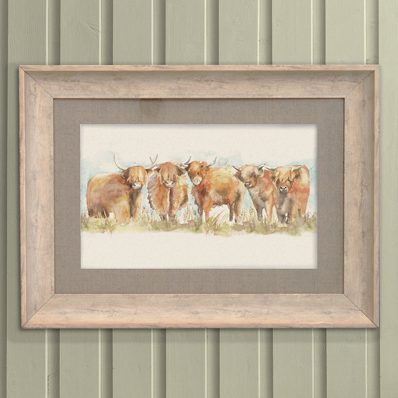 Voyage Maison Highland Cattle Framed Print in Birch