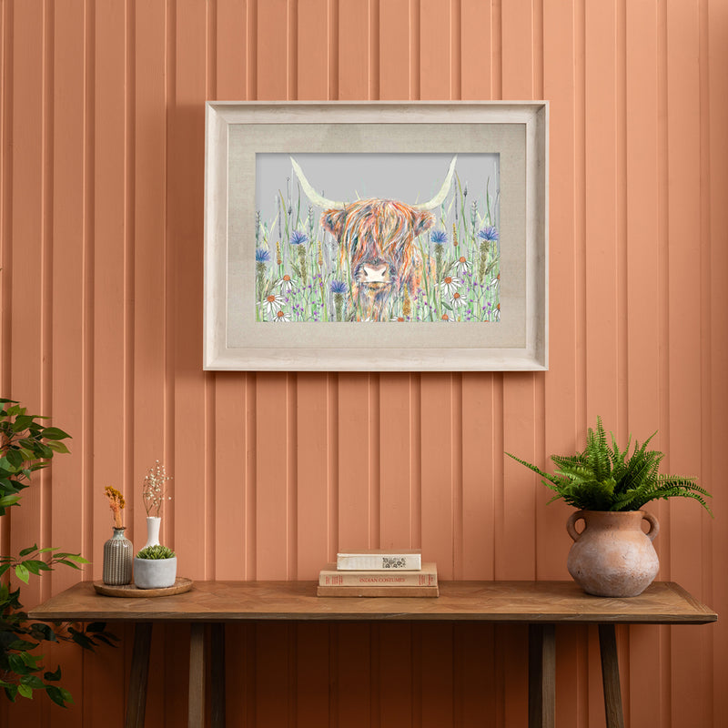 Voyage Maison Highland Cow Framed Print in Birch