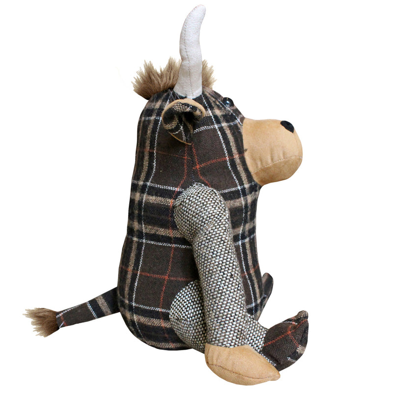 Essentials Highland Cow Novelty Door Stop in Brown