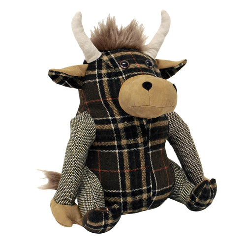 Essentials Highland Cow Novelty Door Stop in Brown