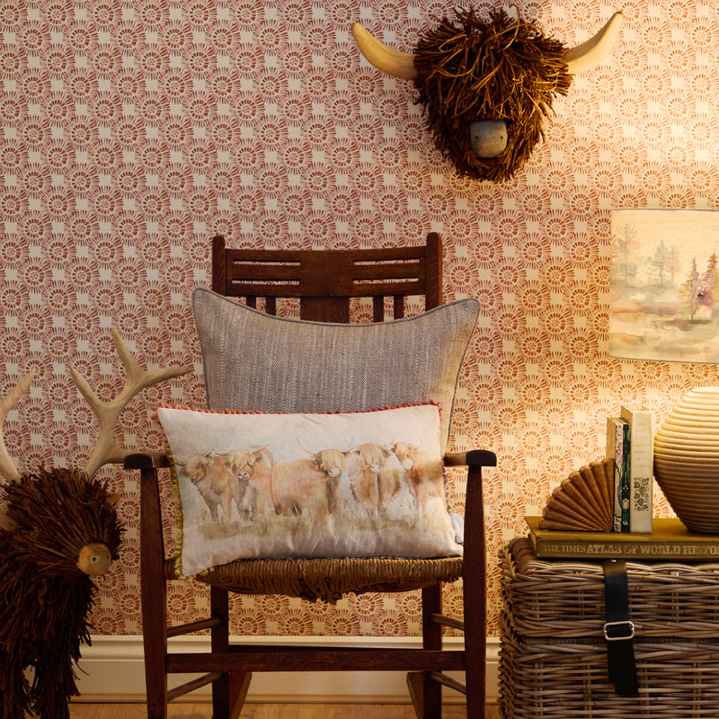  Cushions - Highland Cattle  Cushion Cover Natural Voyage Maison