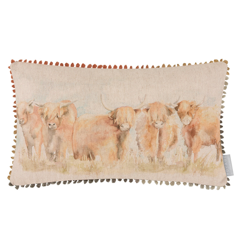  Cushions - Highland Cattle  Cushion Cover Natural Voyage Maison