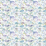 Voyage Maison Hinton Printed Cotton Fabric in Violet White