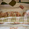 Animal Green Bedding - Highland Cattle 100% Cotton Reversible Duvet Cover Set Multicolour Voyage Maison