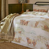 Animal Green Bedding - Highland Cattle 100% Cotton Reversible Duvet Cover Set Multicolour Voyage Maison