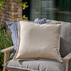 Plain Cream Cushions - Holmfirth Canvas Outdoor Cushion Cover Natural Yard