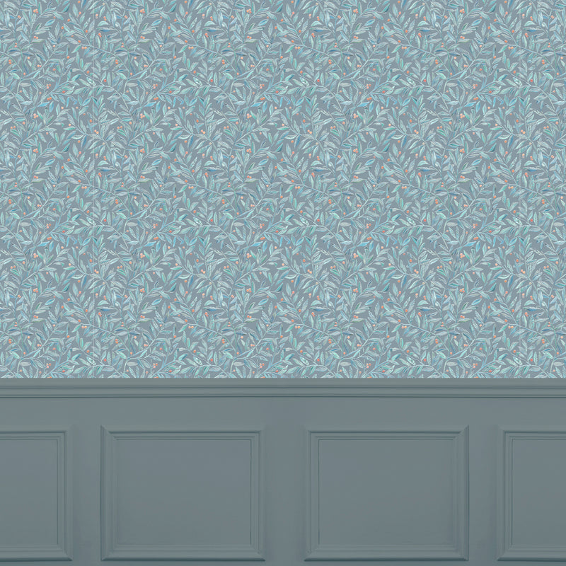 Voyage Maison Holcombe 1.4m Wide Width Wallpaper in Ocean