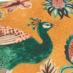 Wylder Holland Park Duo Rectangular Peacock Cushion Cover in Ochre