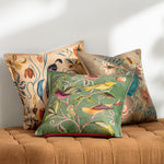 Wylder Holland Park Hedgerow Birds Cushion Cover in Green