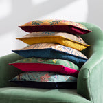 Wylder Holland Park Hedgerow Birds Cushion Cover in Green