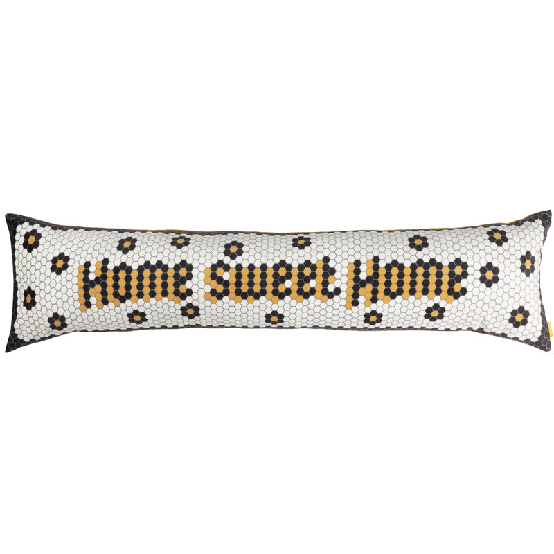 furn. Mosaic Message Home Sweet Home Draught Excluder in Golden Yellow